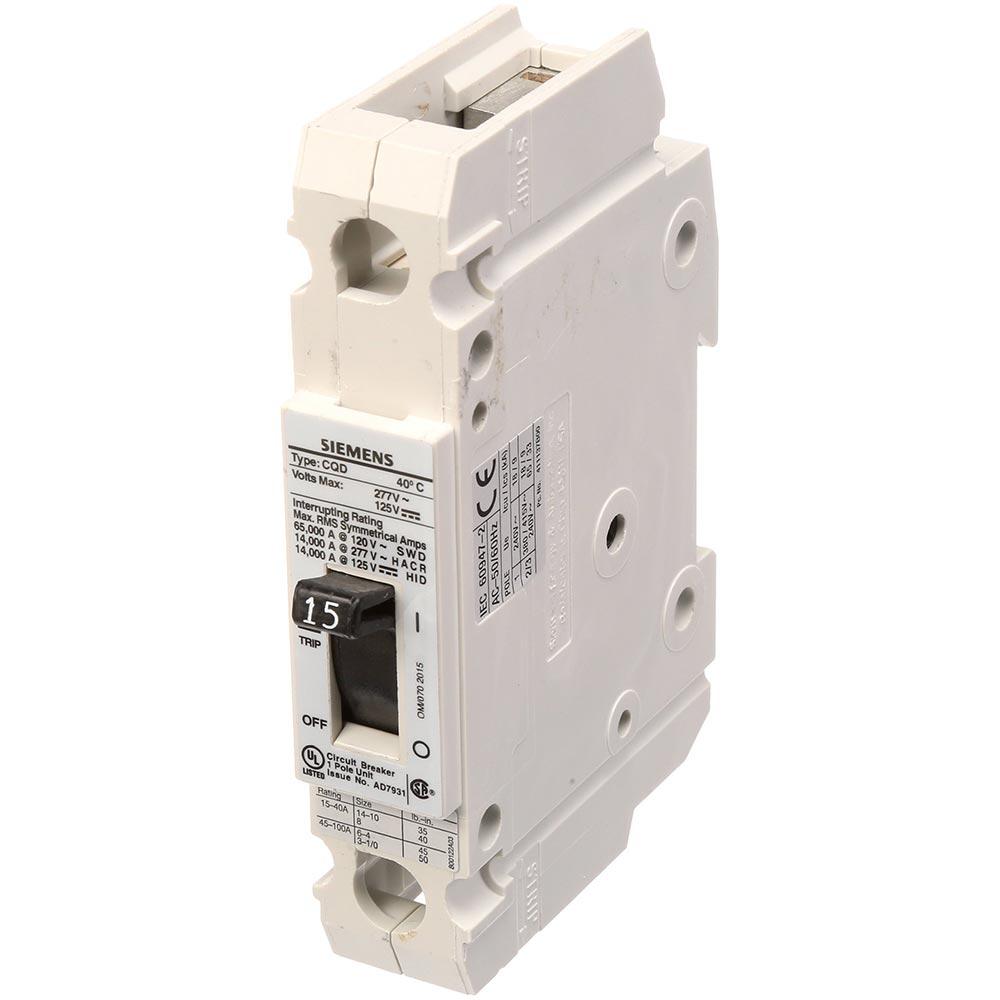 Siemens CQD115 - Molded Case Circuit Breaker 15A 277V 1-Pole