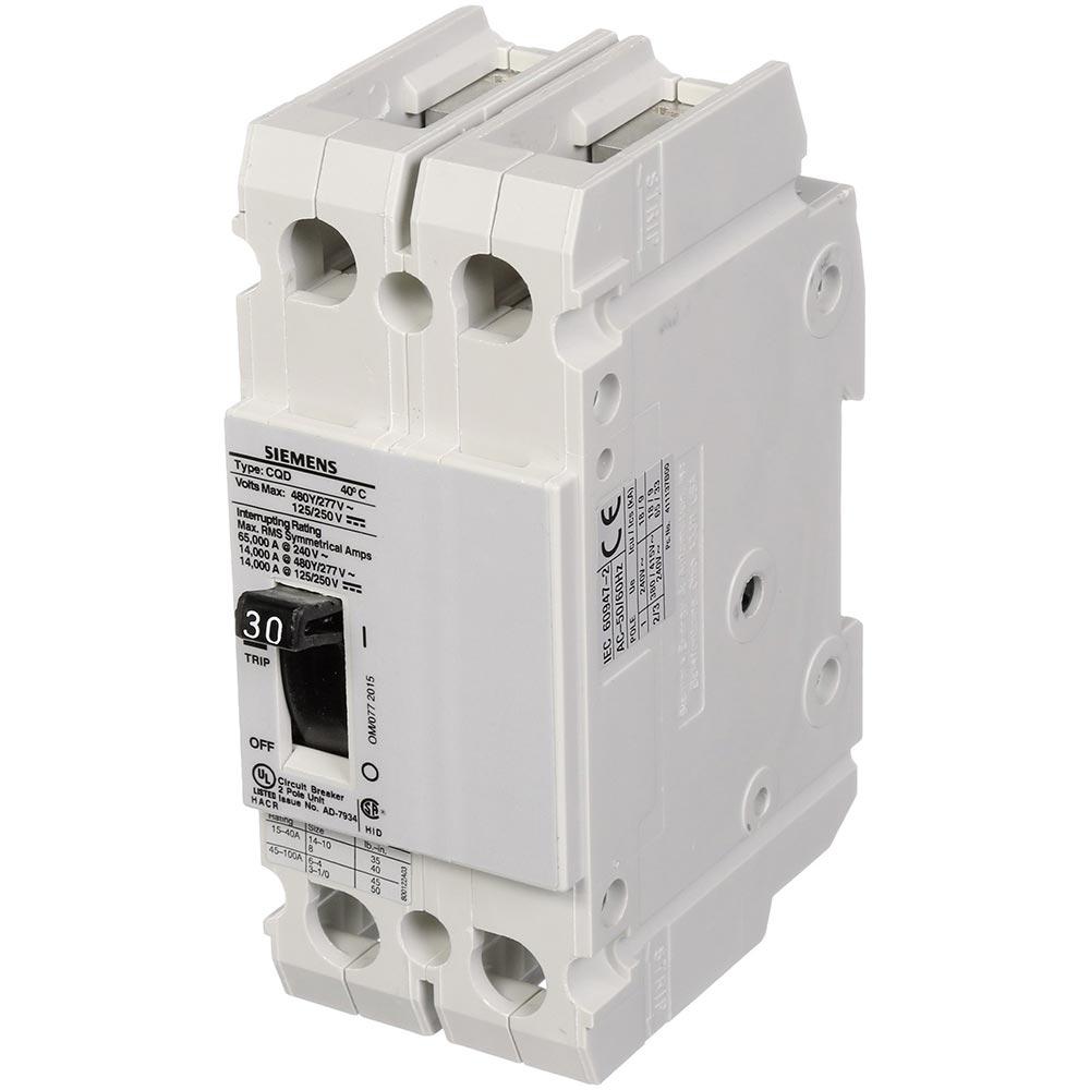 Siemens CQD230 - Molded Case Breaker 30A 2-Pole (480V 14kA)