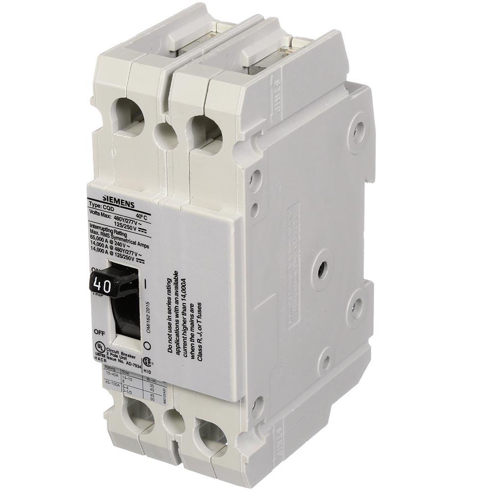 Siemens CQD240 - Molded Case Circuit Breaker 40A 480V 2-Pole