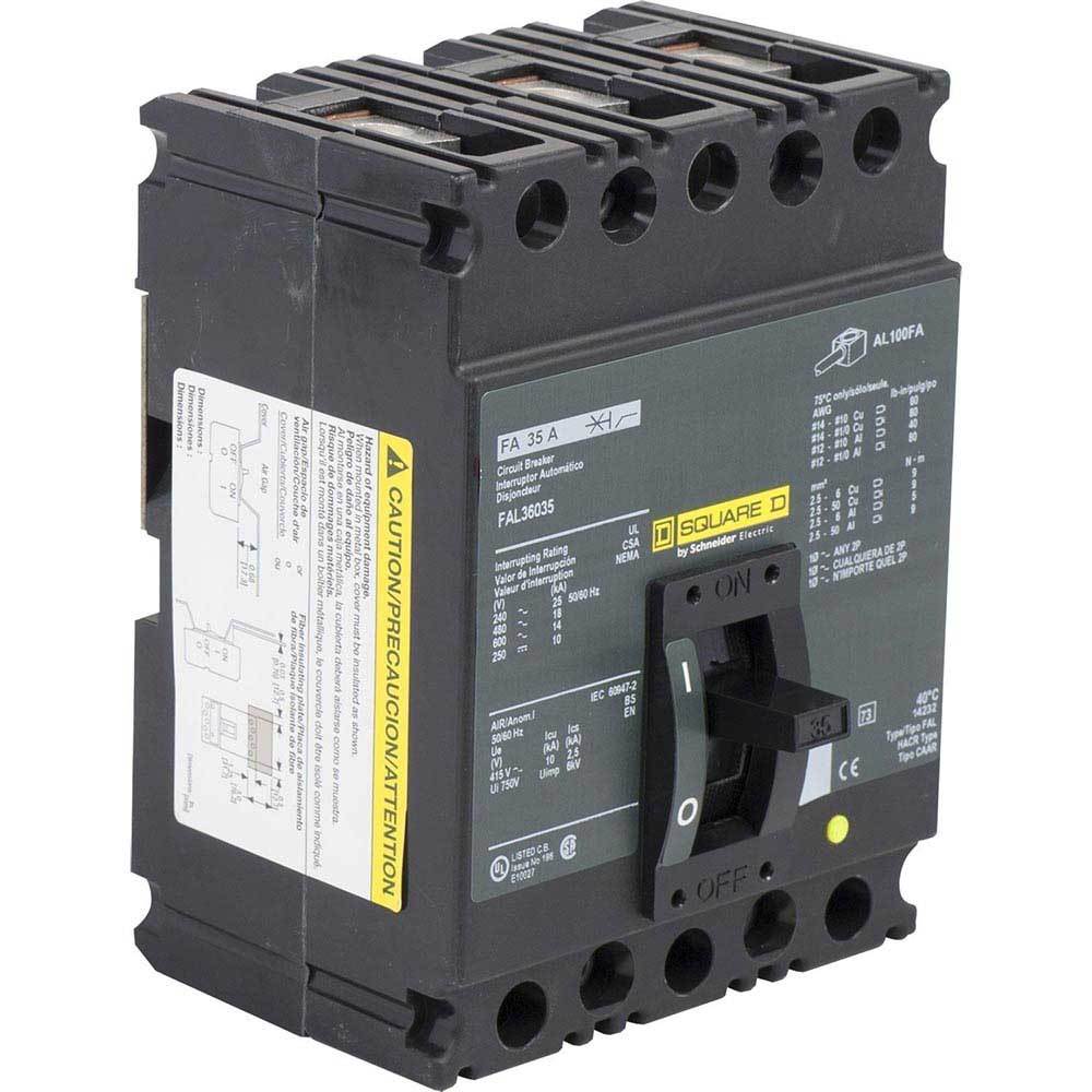 Square D FAL36035 - Molded Case Circuit Breaker 35A 600V 3P