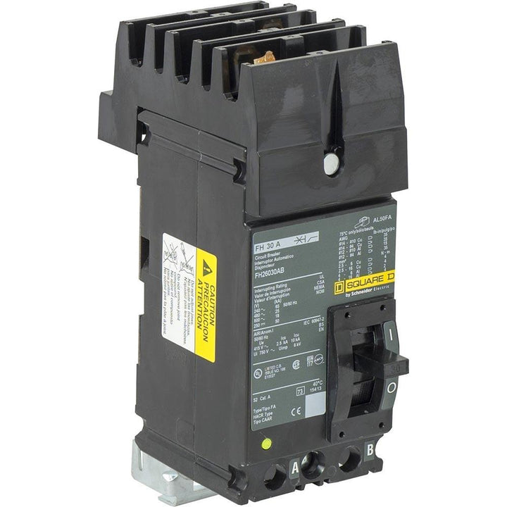 Square D FH26030AB - Molded Case Circuit Breaker, 30A 600V 2-Pole