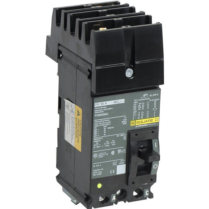 Square D FH26030AC - Molded Case Circuit Breaker 30A 600V 2-Pole