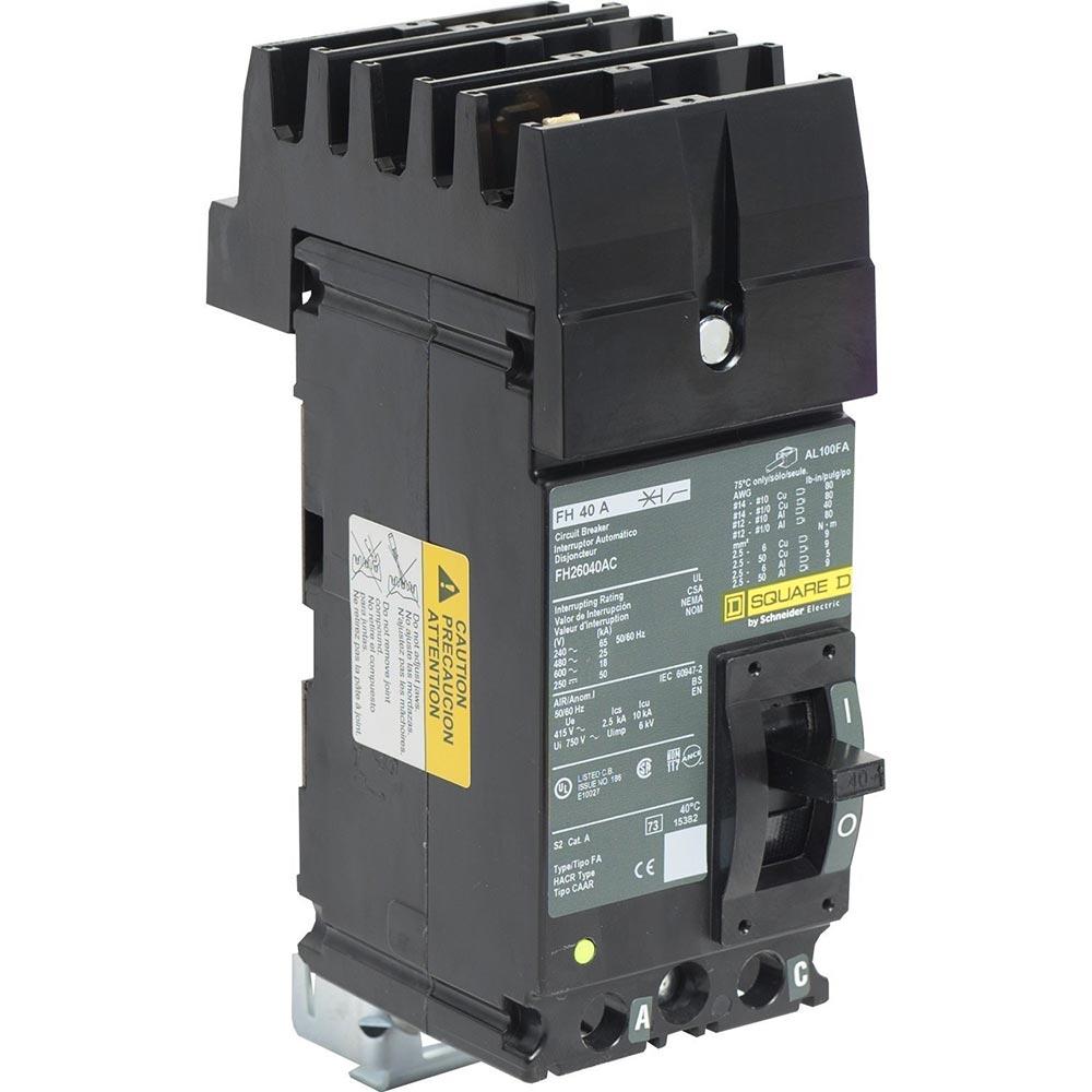 Square D FH26040AC - 40A 2-Pole Molded Case Circuit Breaker