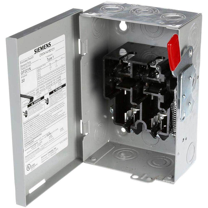 Siemens GF221N - Fusible Safety Switch, 30A 240V 2-Pole