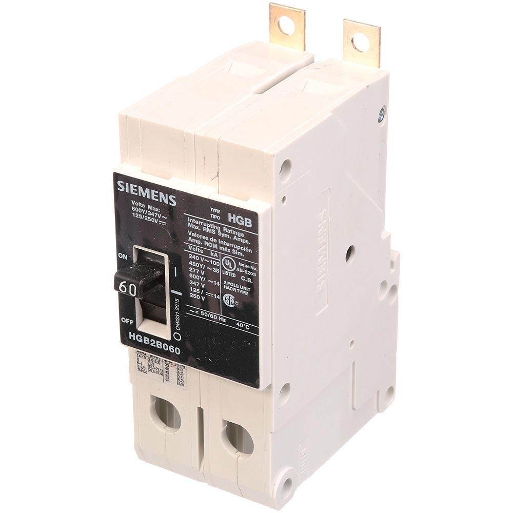 Siemens HGB2B100B - Molded Case Circuit Breaker 100A 600V 2-Pole