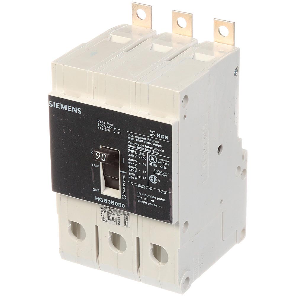 Siemens HGB3B090B - Molded Case Circuit Breaker 90A 600V 3P