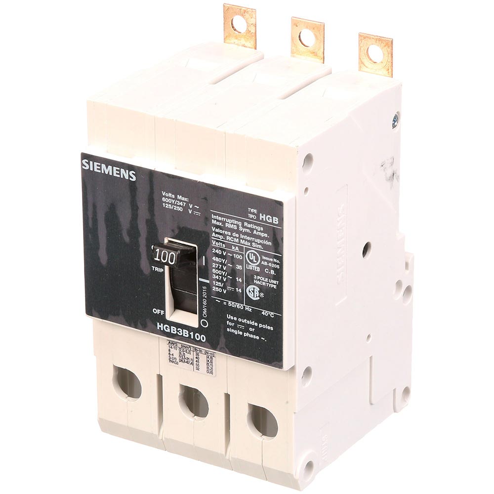 Siemens HGB3B100B - Molded Case Circuit Breaker 100A 600V 3P