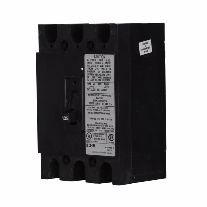 Cutler Hammer CC3150 - 3-Pole Molded Case Breaker 150A 240V