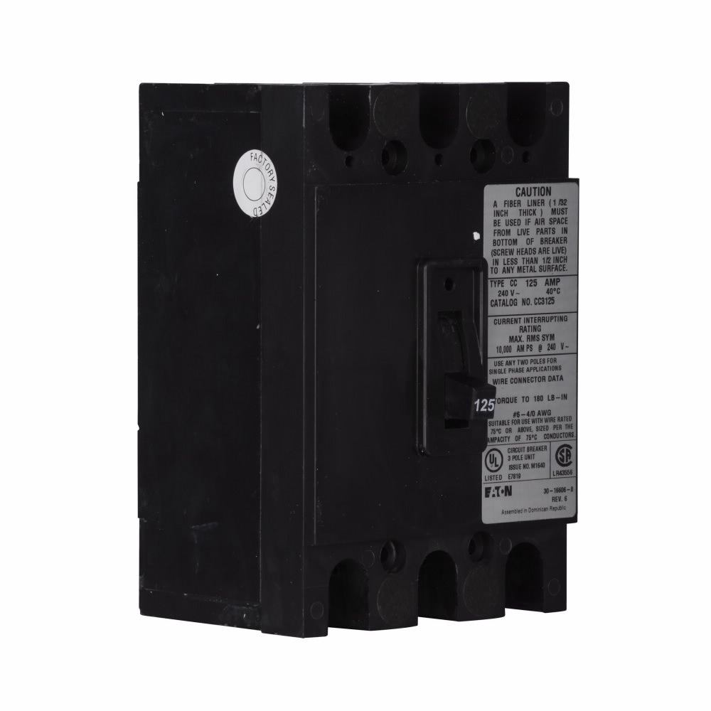 Cutler Hammer CC3225 - Molded Case Circuit Breaker 225A 3P (10kA AIC)