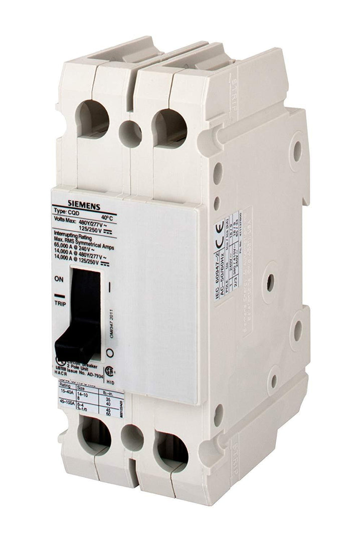 Siemens CQD270 - Molded Case Circuit Breaker, 70A 480V 2-Pole