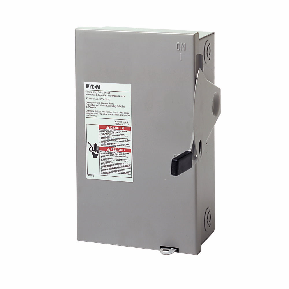 Cutler Hammer DG321NGB - Fusible Disconnect Switch 30A 3-Pole (100kA AIC @240V)