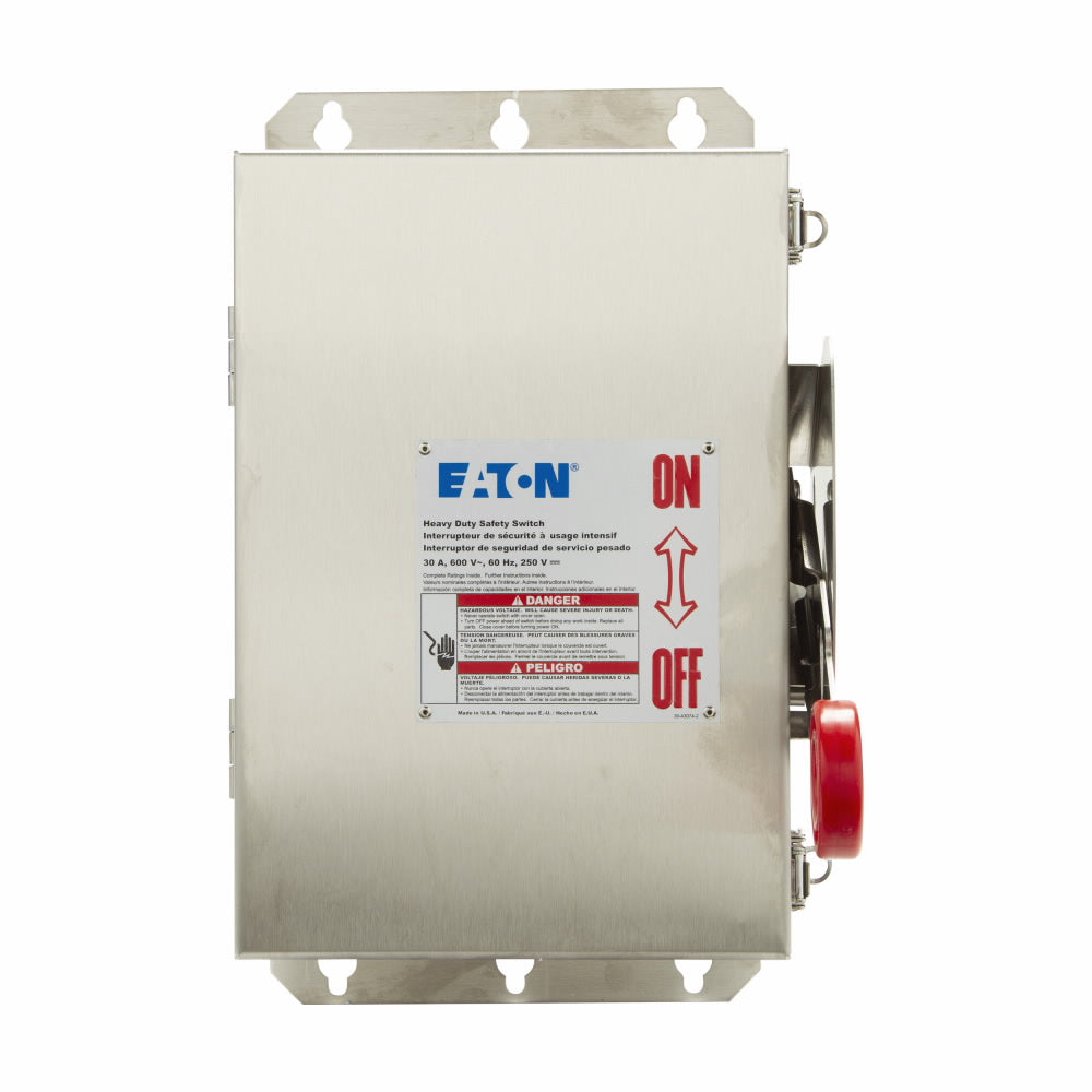 Eaton DH361UWKN - Industrial Disconnect Switch 600V AC/30A (NEMA 4X Enclosure)