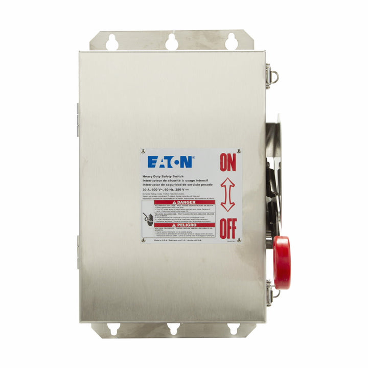 Eaton DH361UWKN - Industrial Disconnect Switch 600V AC/30A (NEMA 4X Enclosure)