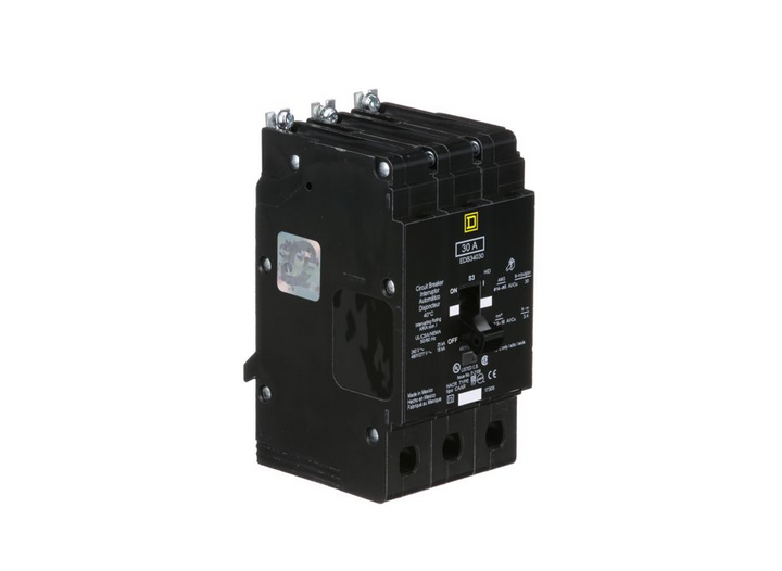 Square D EDB34030 - 30A 3-Pole Circuit Breaker (480Y/277V, 18kA AIC)