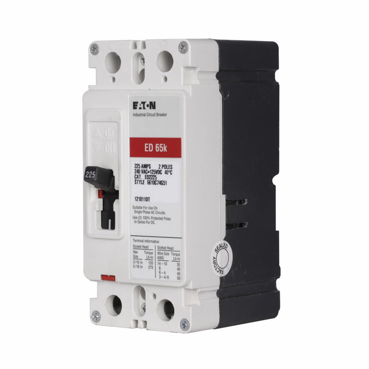 Cutler-Hammer ED2125 - Molded Case Breaker 125A 2-Pole