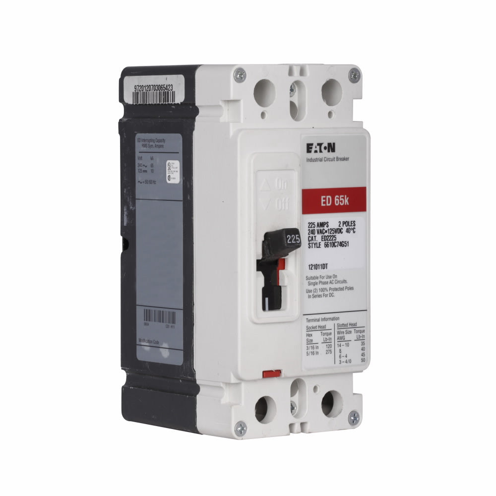 Cutler Hammer ED2175 - Molded Case Circuit Breaker 175A 2P (65kA AIC)