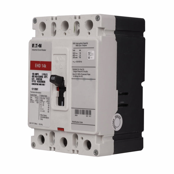 Westinghouse EHD3040 - Molded Case Circuit Breaker 40A 480V 3P