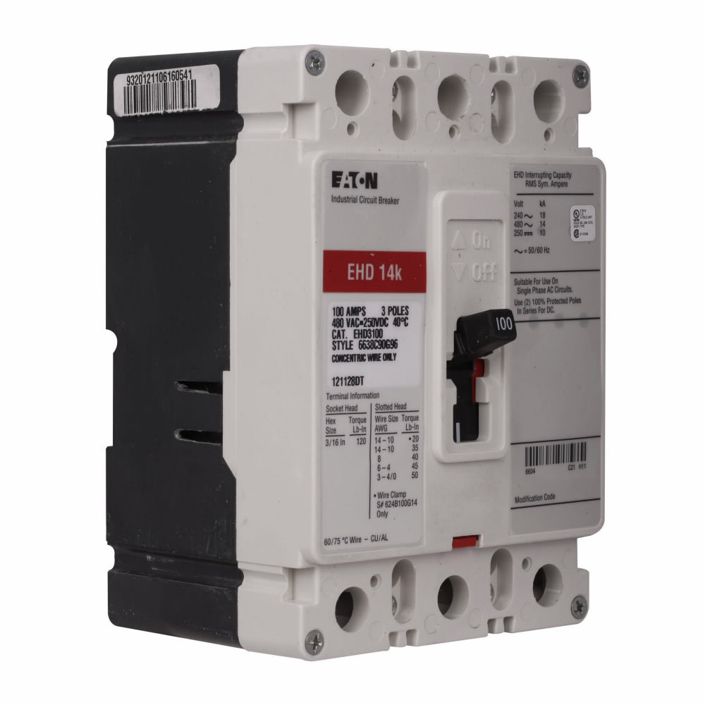 Westinghouse EHD3070 - Molded Case Circuit Breaker 70A 480V 3P
