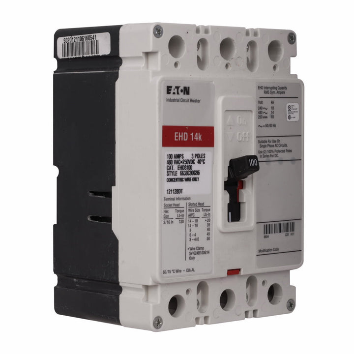 Cutler Hammer EHD3080 - 80A 3-Pole Molded Case Circuit Breaker