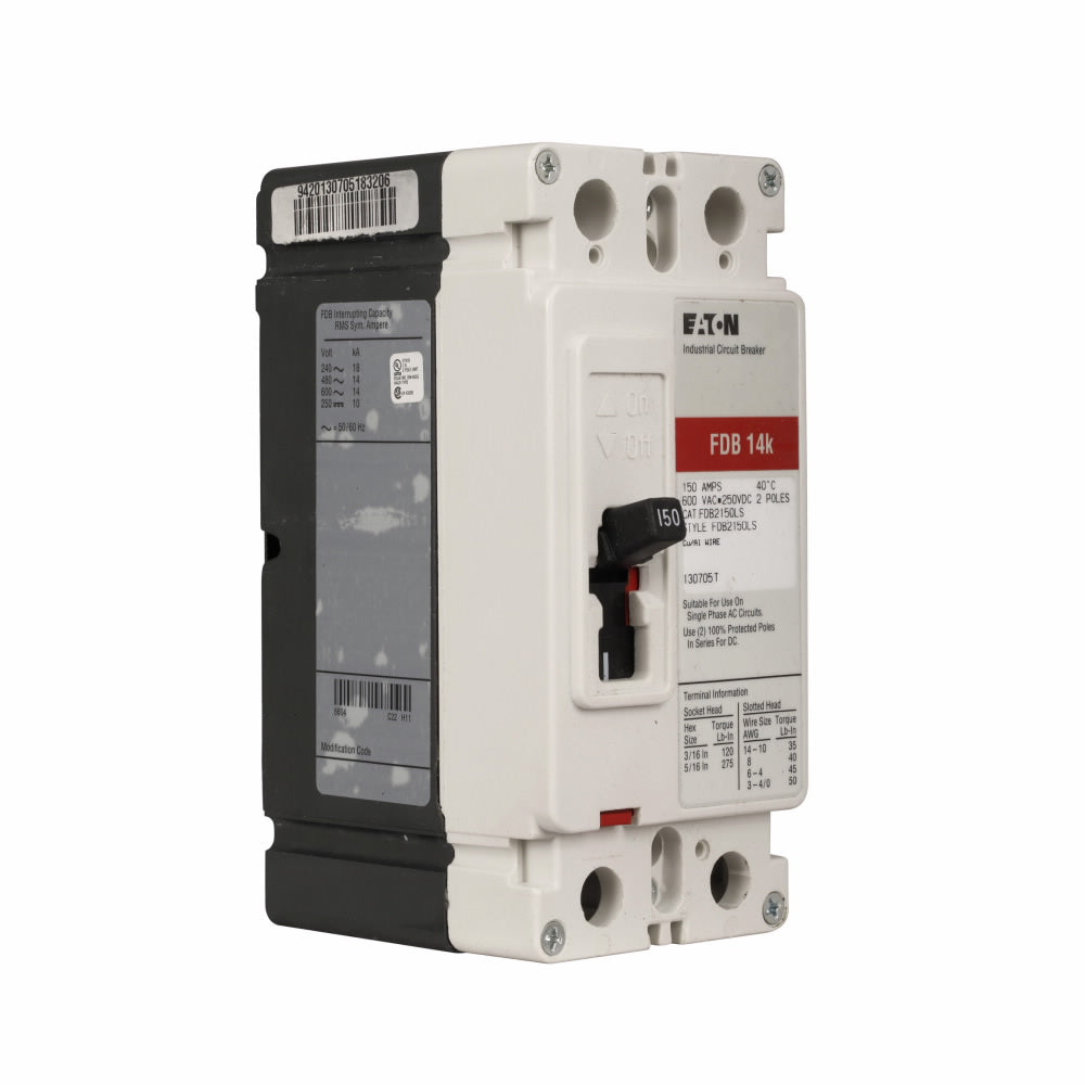 Cutler Hammer FDB2150 - Molded Case Circuit Breaker, 150A 2P