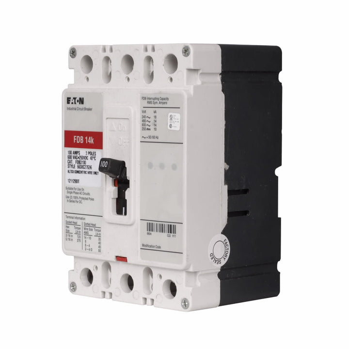 Cutler Hammer FDB3080 - 80A 3-Pole Molded Case Circuit Breaker