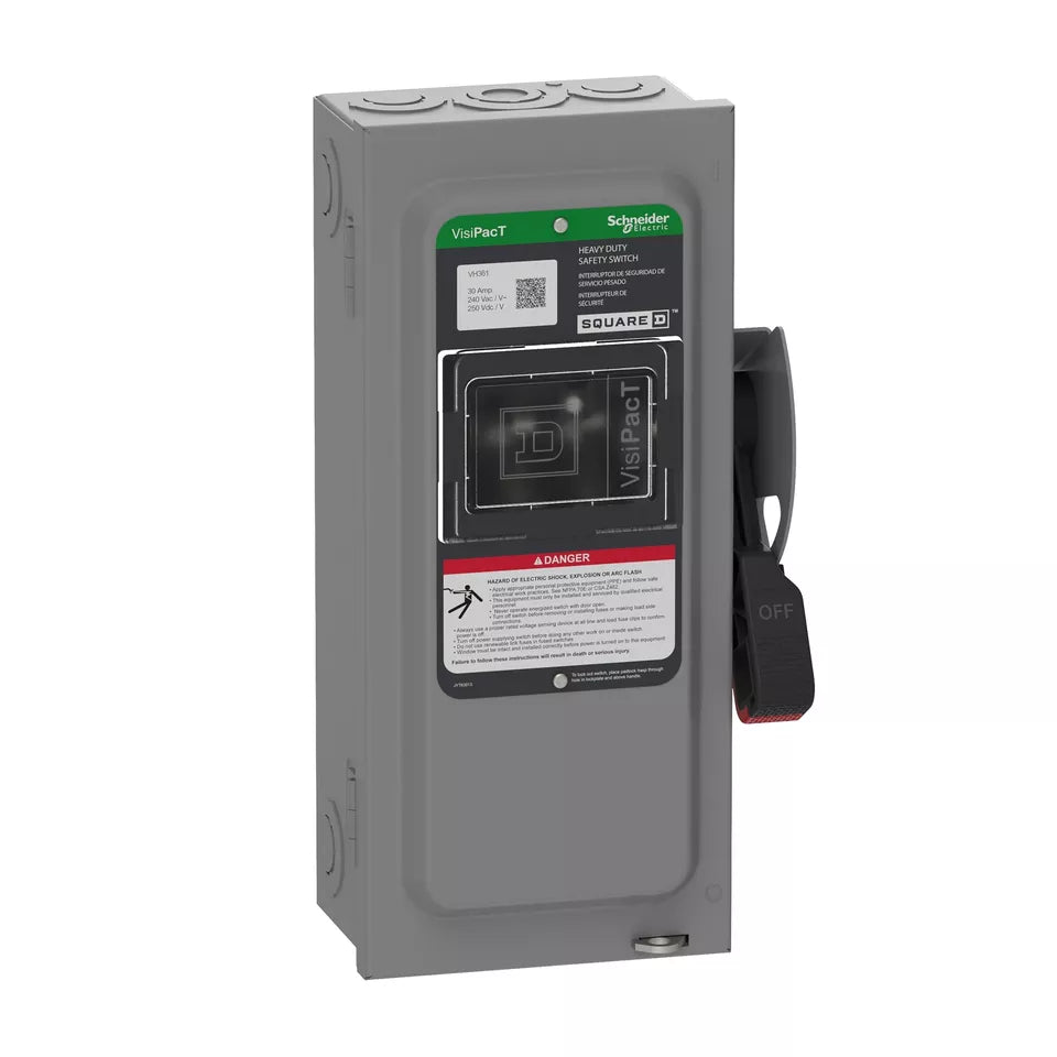 Square D VH361N - Fusible Disconnect Switch 600V AC/DC (30kA AIC, NEMA 1)