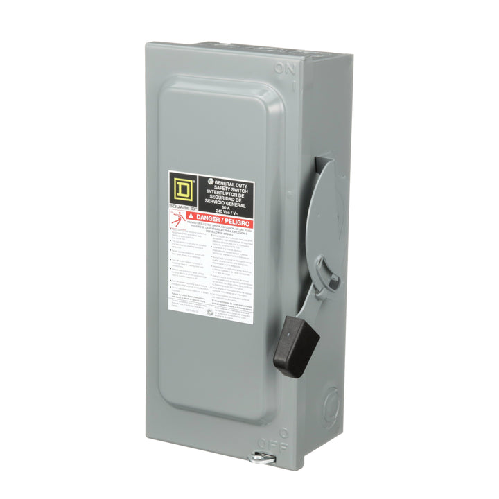 Square D D222N - Fusible Disconnect Switch 60A 240V (2-Pole NEMA 1)